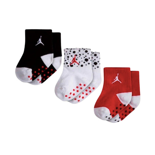 Jordan Socks Cement Grip Quarter Grippy (3 Pairs) White (PJ0012-001) Kids