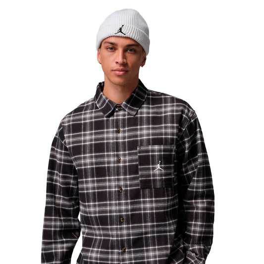 Jordan Shirt Long Sleeve Brooklyn Flannel Gfx Black (IF1857-010) Unisex