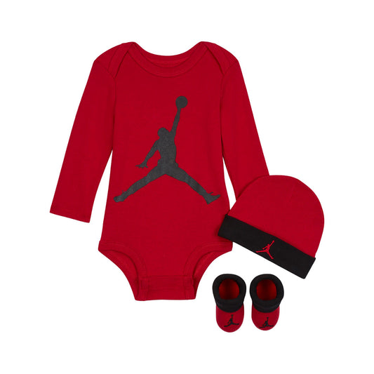 Jordan Set Bodysuit-Beanie-Booties Jumpman (3 Pieces) (MJ0263) Kids