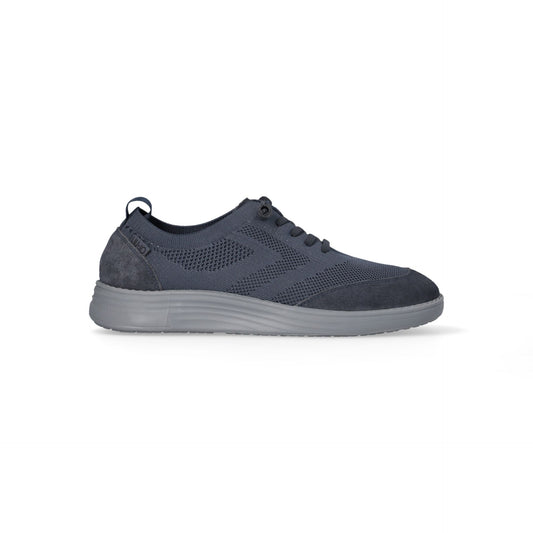 RIVA 09 - SNEAKER KNIT/COW SUEDE BL Men
