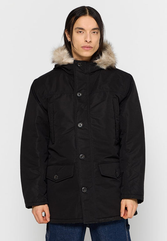 Water Resistant Winter Parka BLACK Men