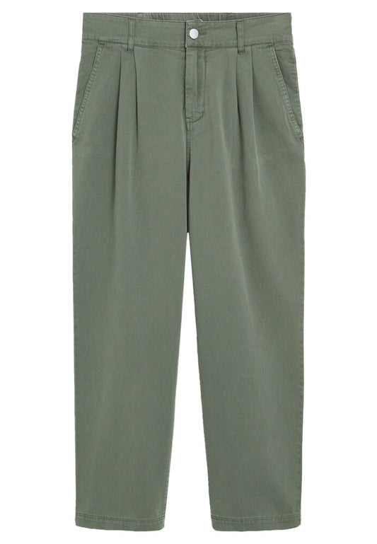 Mango Relax Cotton Trousers Green (M9121A1XZ-M11) Women