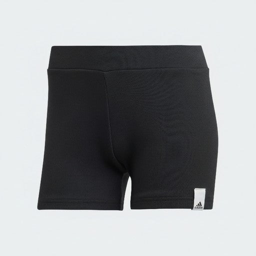 Adidas Black Ribbed Shorts Women (IC9451-BLACK), Women