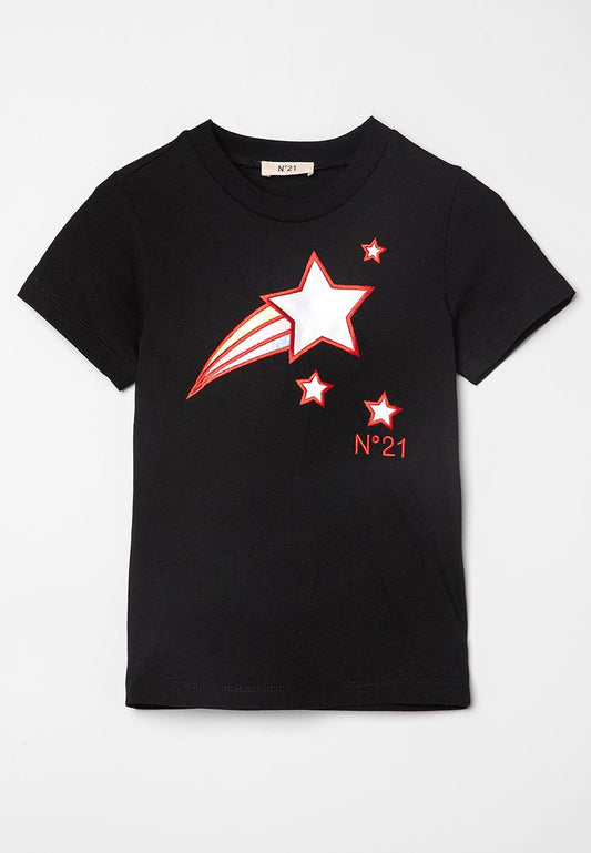 N°21 T shirts Black (ZZO2WKD47-Q00) Kids