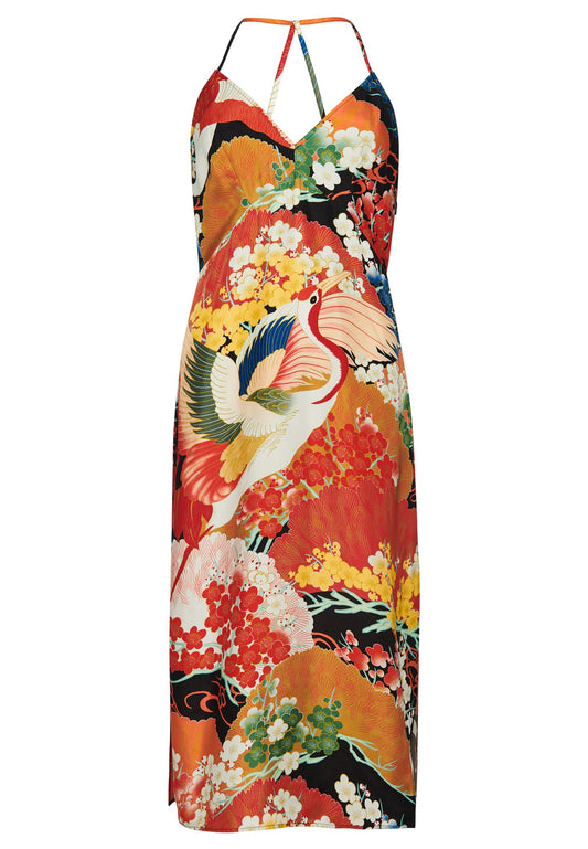 SUPERDRY Midi Halter Slip Dress Women