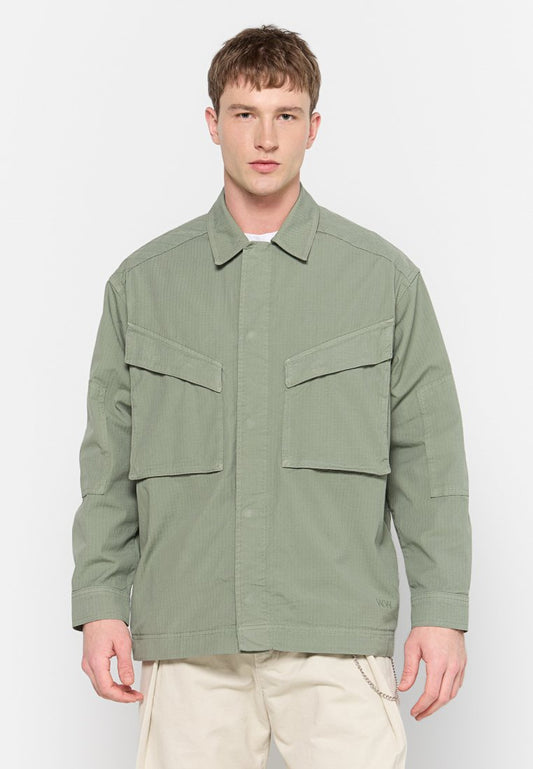WOOD WOOD WWPanda Overshirt Green (ZZO37DG15-M00) Men