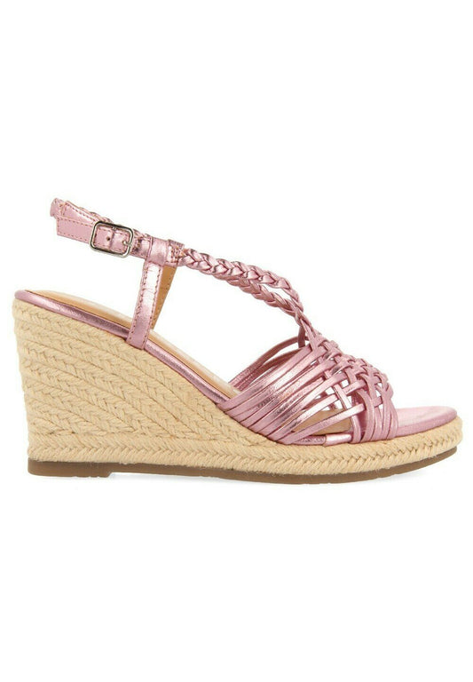 Gioseppo SANDALIAS DORADAS DE Leather with Straps Y Wedge ALTA DE YUTE for GLIDE Pink (G5211A0ZF-J11) Women