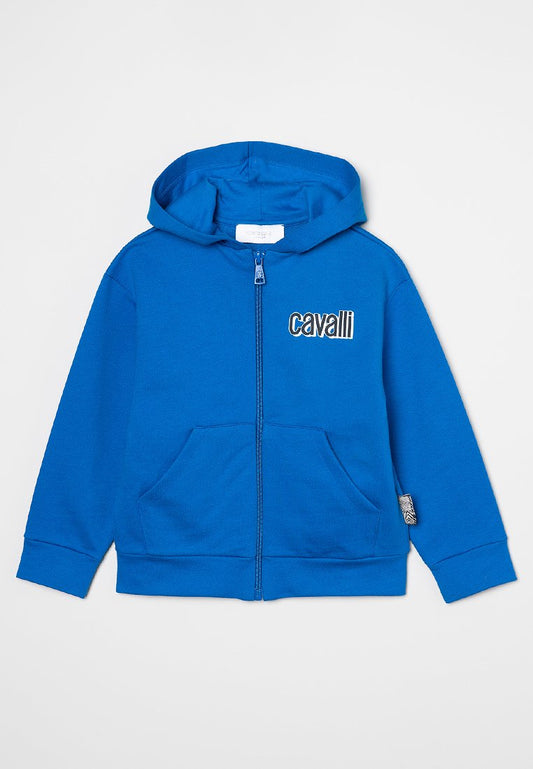 Roberto Cavalli Junior hoodie zip Blue (ZZO1Y6MCE-K00) Kids