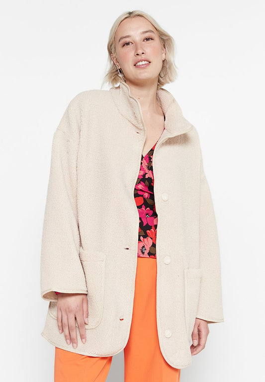 Noa Noa Faux fur jacket Off-White (ZZO1T5C04-A00) Women