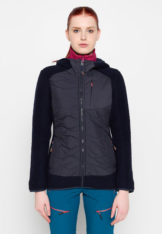 CMP WOMAN JACKET HYBRID FIX HOOD Dark Blue (ZZO2KG760-K00) Women