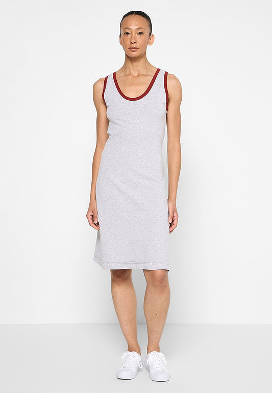 American Vintage Scoop neck strappy fitted midi dress Light Grey (ZZO2K1XAF-K00) Women