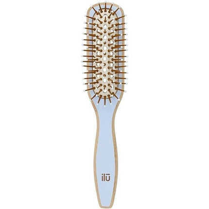 Ilu BambooM Detangling Eco Friendly Bamboo Hairbrush True Blue Rectangular
