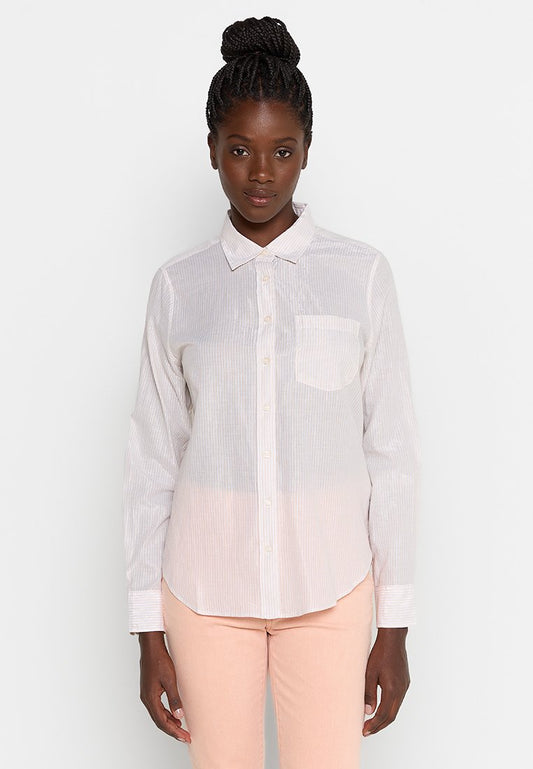 GAP PERFECT SHIRT SHINE Off-White (ZZO2N7428-T00) Women