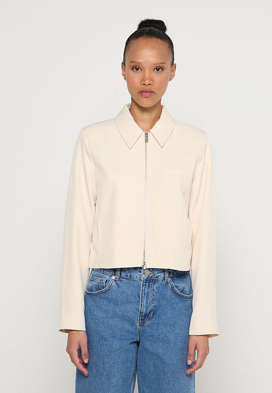 ONLY ONLHERLE LIFE L/S ZIP JACKET TLR Off-White (ZZO30QK02-A00) Women