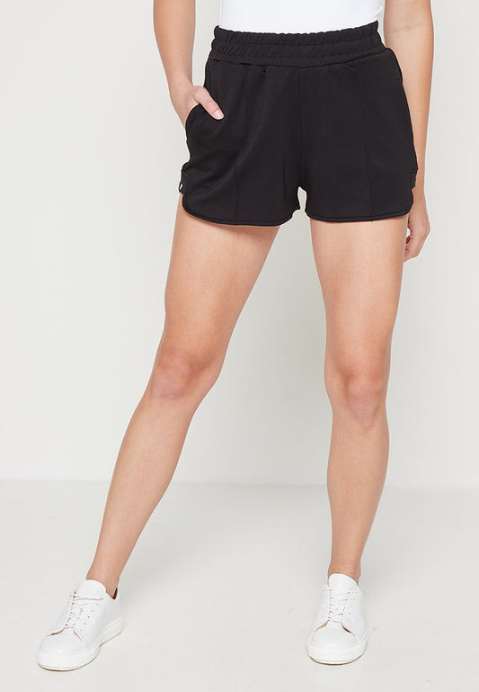 MOROTAI INTERLOCK RELAXED SHORT Black (ZZO1THP07-Q00) Women