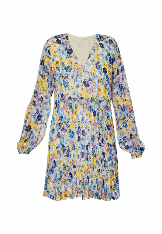 LIU JO Short flowery dress Multi-Coloured (LI621C0HP-T11) Women