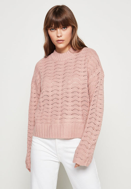 VILA VIPERFI L/S KNIT TOP/KA Light Pink (ZZO1TKR05-J00) Women