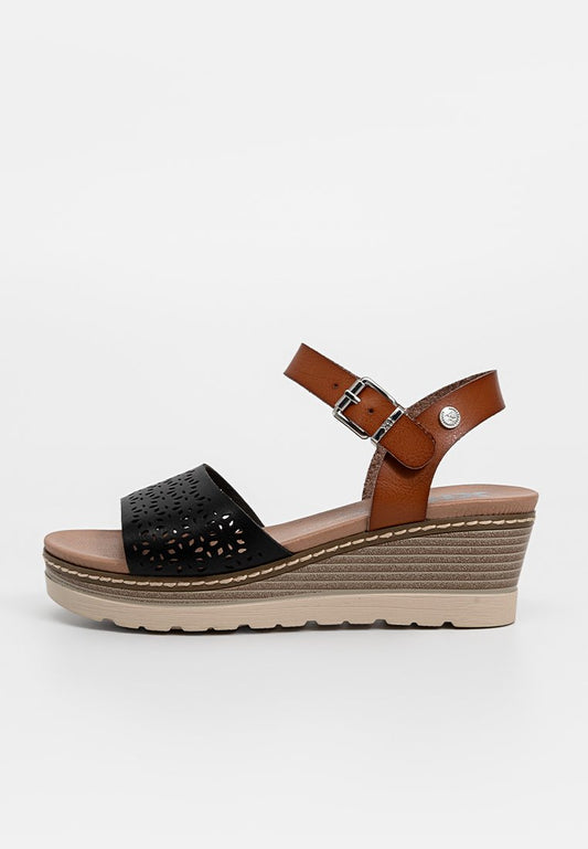 XTI BLACK PU SANDALS Multi-Coloured (ZZO326K22-Q00) Women