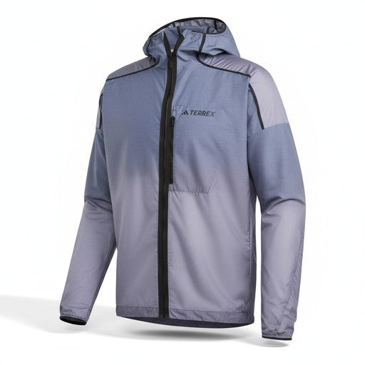 Adidas Terrex Agravic Windbreaker Jacket Blue Grey (HT9391-BEIGE), Men