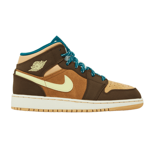 Jordan 1 Mid Cacao Wow (GS) (DZ6335-200) Kids