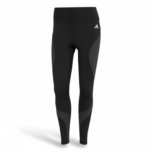 Adidas Black Performance Leggings with Charcoal Panels, Women