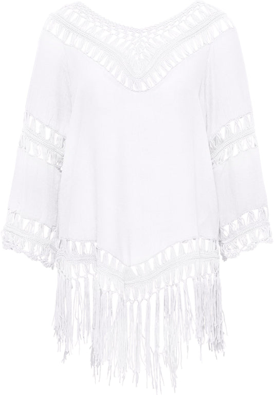 usha Häkel Shirt rakata White (1US21E0FE-A11) Women