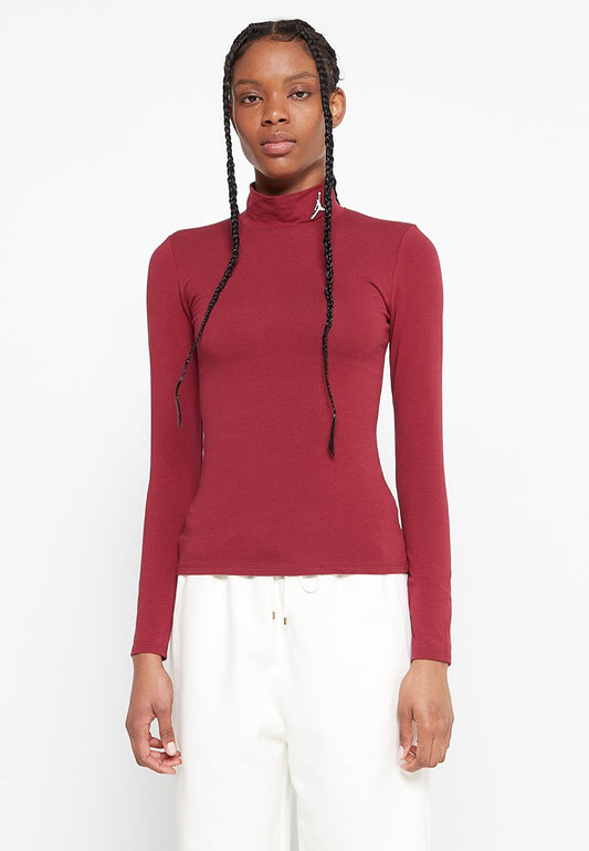 Jordan W J FLIGHT LS MOCK NECK Bordeaux (ZZO2JUW02-G00) Women
