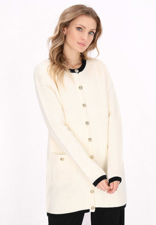 DreiMaster Klassik KNIT CARDIGAN GROUP cardigan Off-White (ZZO3DVU06-A00) Women
