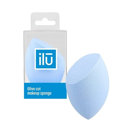 Ilu Olive-shaped Makeup Sponge for Foundation, Concealer and Powder Blue
