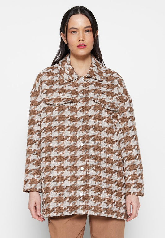 ONLY ONLISOLDE ZL BOUCLE SHACKET CC OTW Brown (ZZO1XJ112-O00) Women
