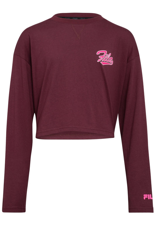 Fila Apparel TRINS cropped longsleeve top Red (1FI23G01D-G11) Kids