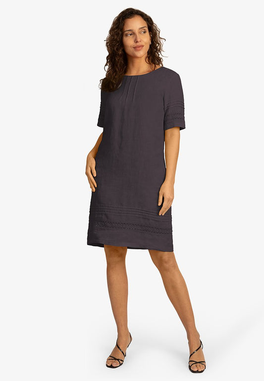mint&mia Linen Dress Dark Purple (ZZO2KA852-K00) Women