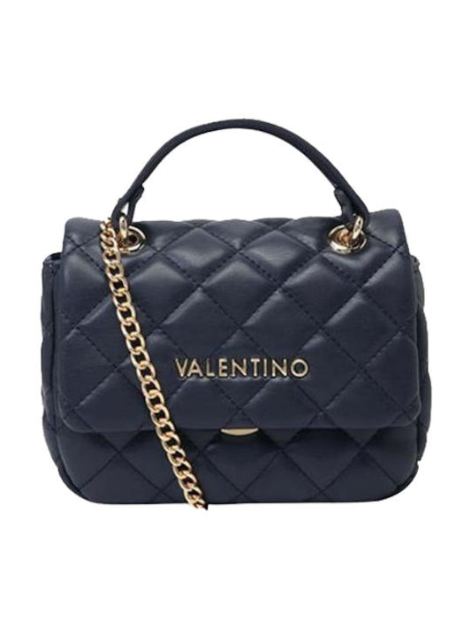 Mario Valentino Quilted Navy Blue Shoulder Bag (VBS3KK05R-002) Women