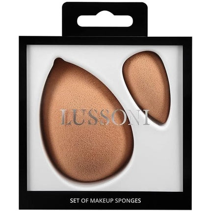 Lussoni 2 Piece Makeup Sponge Set Skin-Colored Blending Sponges