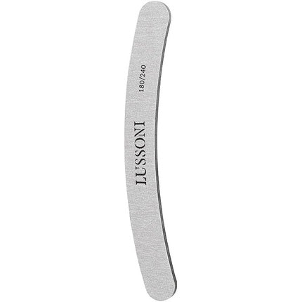 Lussoni Zebra Banana Files Curved Nail File 180/240 Grit for Artificial