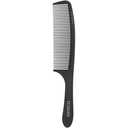 Lussoni Carbon Anti-Static and Break-Resistant Handle Comb with Wide Teeth 402