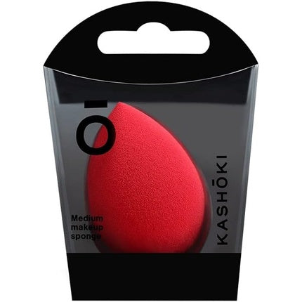 Kashoki Raindrop Medium Red and Drop-Shaped Plastic Makeup Sponge Blender