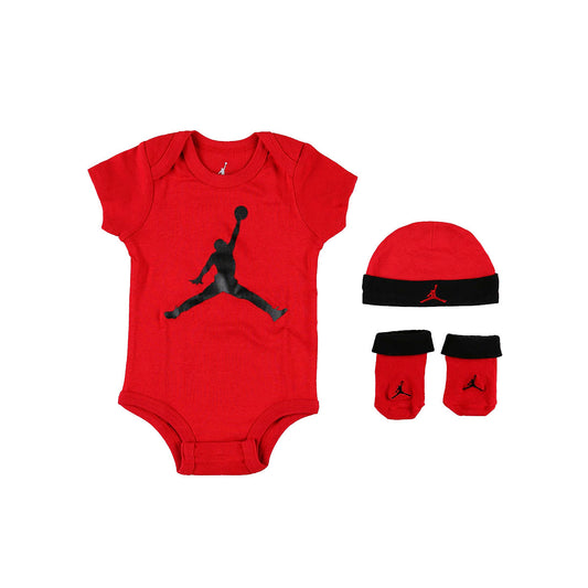 Jordan Set Coverall-Hat-Booties Jumpman Baby Gym Red (MJ0041-RK2) Kids