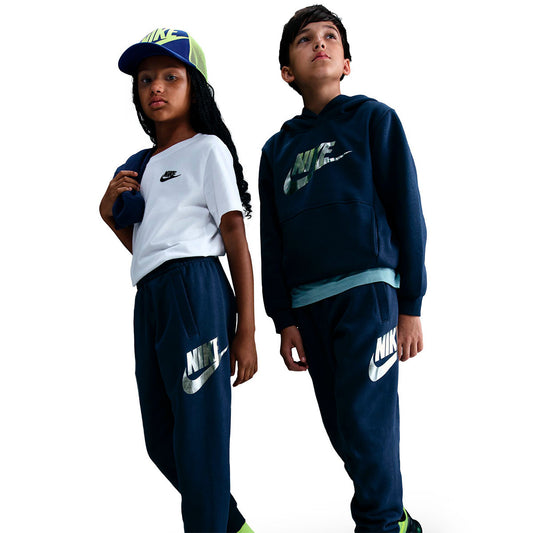 Nike Pants Club Fleece Jogger Midnight Navy/ Metallic Silver (HQ0981-410) Kids