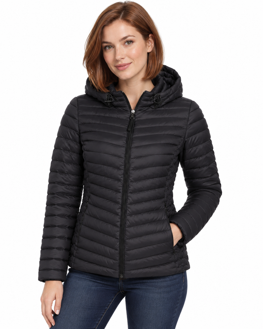 DEBRANDE Women's Jacket Z Hooded BLACK (10772) Women