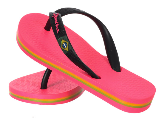 Ipanema JAPONKI Kids' CLAS BRASILL II PINK/BLACK (7215) Kids