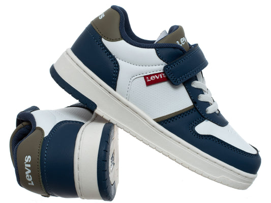 LEVI'S Shoes Kids' KICK SE WHITE NAVY GREEN (9482) Kids