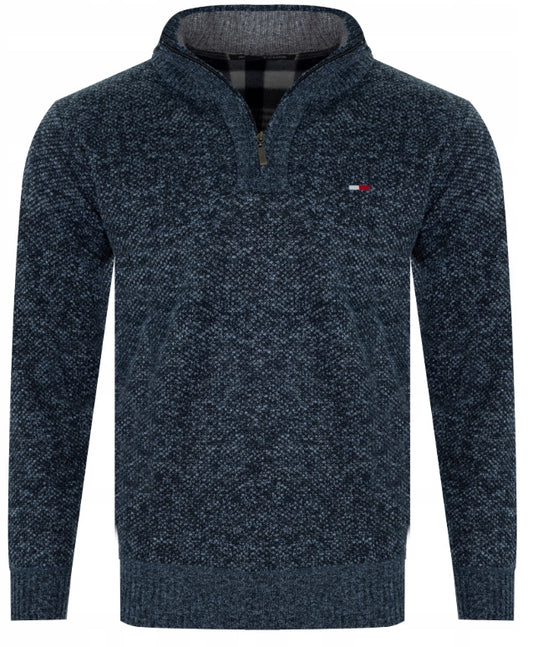 MUST Parkour Sweater Men's Z Mock Neck Navy (8157) Men