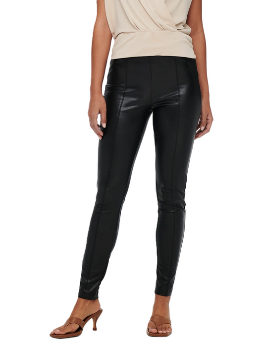 ONLY Leggings Women's Leather Z WYSOKIM STANEM ONLJESSIE FAUXLEATHER LEGGING OTW NOOS (9651) Women