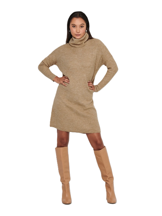 ONLY Dress Women's Z GOLFEM ONLJANA L/S COWLNCK DRESS WOOL KN NOOS INDIAN TAN (9384) Women