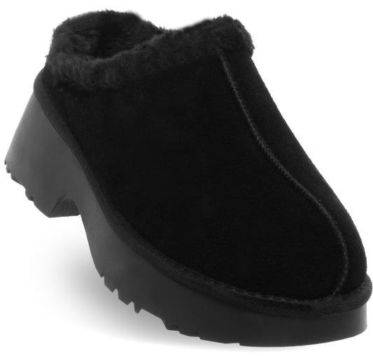 SOLO SOPRANI COUTURE Shoes Women's REMY SUEDE FUR BLACK (8152) Women