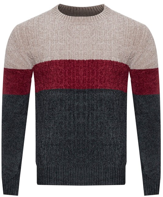MUST Parkour Sweater Men's Beige-bordo-dark Grey (8470) Men