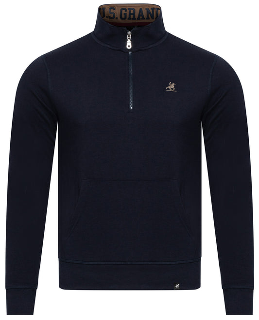 U.S. GRAND POLO EQUIPMENT & APPAREL Sweatshirt SWEATSHIRT WITH HALF ZIP US52300M/3922 (8140) Men
