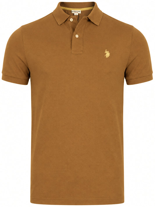 U.S. Polo Assn. Men's T-shirt POLO KARMELOWA (10505) Men