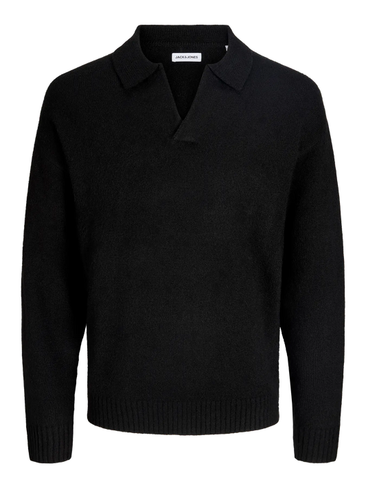 Soho Ollie Knit Split Neck Black (12279214) Men
